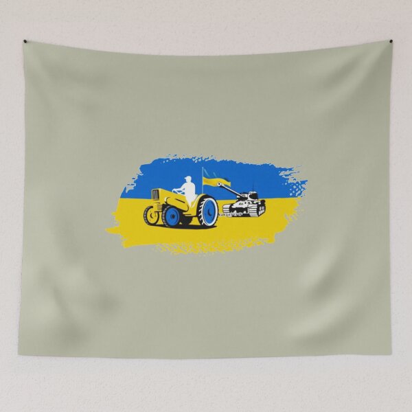 Item preview, I Stand With Ukraine Funny Ukrainian Farmer Steals Tank designed and sold by DavidsonHello.