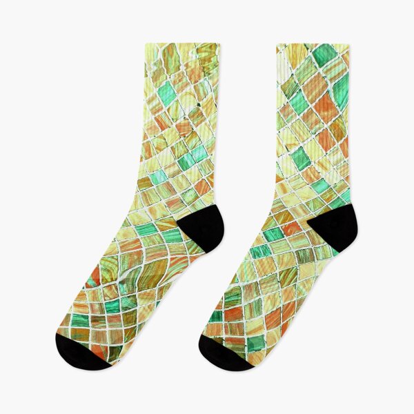 Item preview, Colorful yellow, orange, ocean green marble mosaic texture designed and sold by fowons.