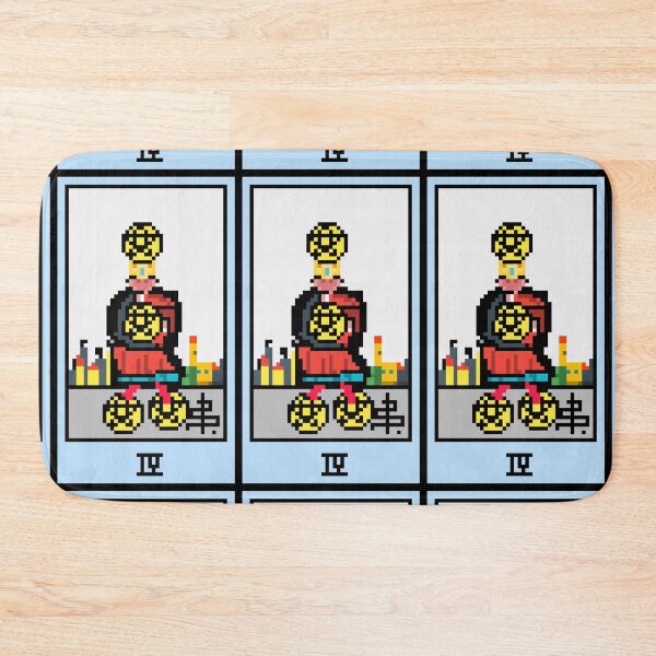 Item preview, Wait, is this pixel art tarot? Green - Minor Arcana 'Four of Pentacles' (Design for T-shirt, stickers and other accessories) designed and sold by Pixel Waite.