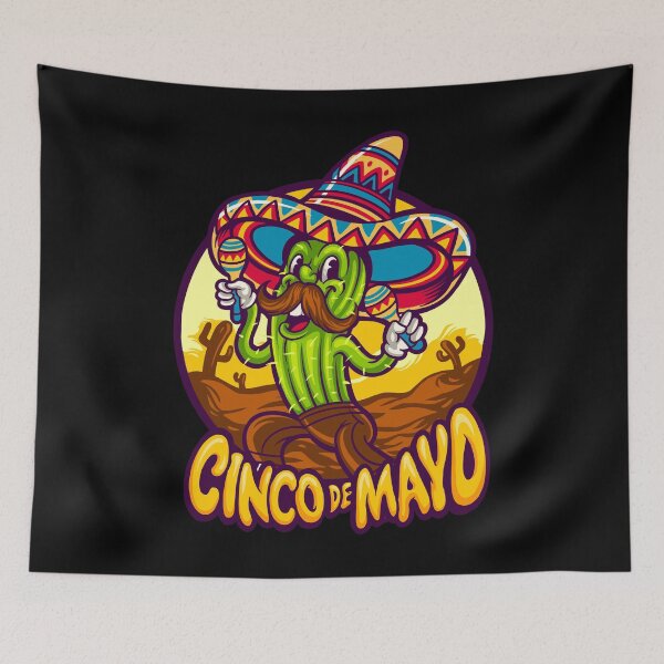 Item preview, Cinco De Mayo Mexican Fiesta Cactus Playing Maraca designed and sold by Fabvity.