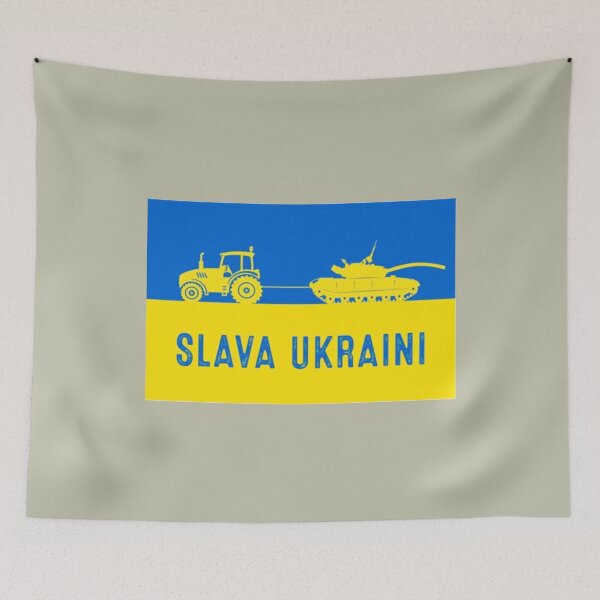 Item preview, Ukrainian farmer steals tank tractor towing Russian tank designed and sold by DavidsonHello.