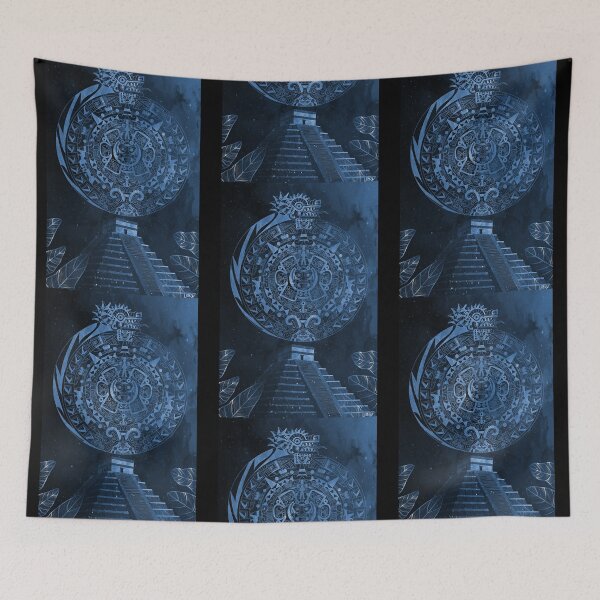 Item preview, the mexican pyramids in teotihuacan water dragon aztec calendar  designed and sold by AlexisThom3938.