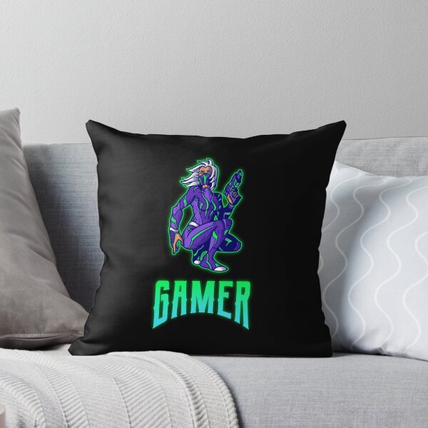 Item preview, Gamer with Futuristic Female Warrior designed and sold by PRIVARSHU.