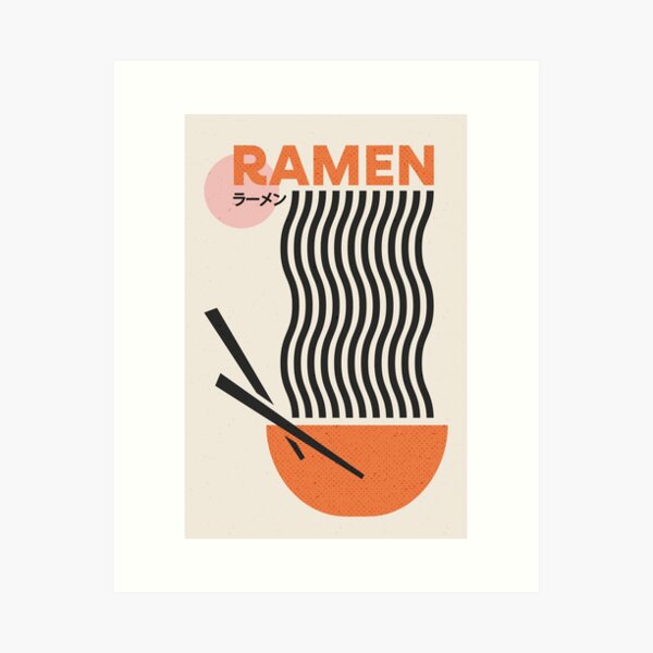 Item preview, Ramen Japanese Food Retro Minimalist Mid Century Modern Poster designed and sold by enricadenicola.