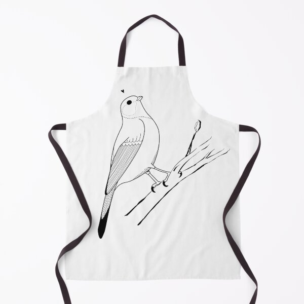 Item preview, Blue Tit Bird on a Branch Lines Only Little Heart designed and sold by marie-inks.