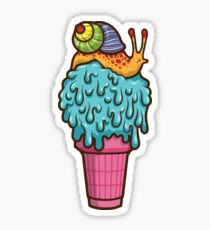 Crazy Snail Cone Sticker
