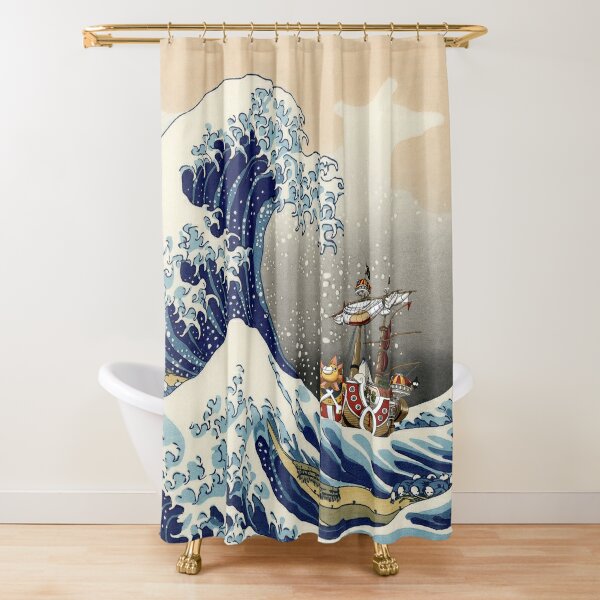 Great wave of Kanagawa The sunny Shower Curtain