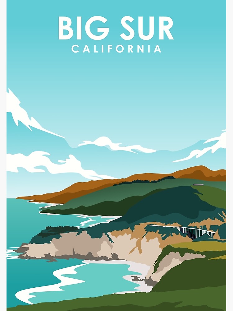 Big Sur California Beach Coast Ocean Travel Poster | Poster