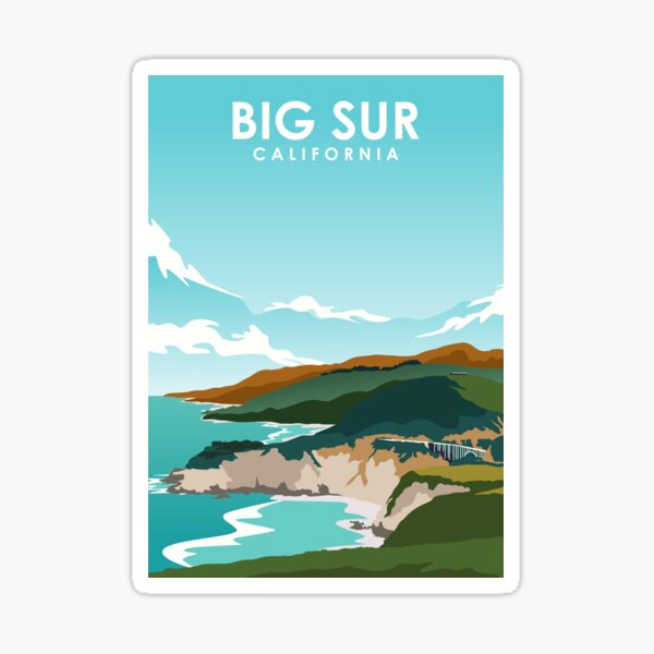 Big Sur Vintage Coast Sticker —