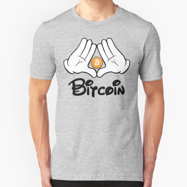 Bitcoin Mickey Hand T Shirt Slim Fit T-Shirt