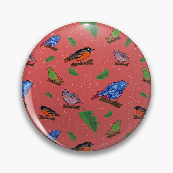 Item preview, Hand drawn tropical birds and leaves designed and sold by CurlyPaintbrush.