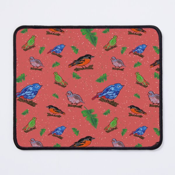 Item preview, Hand drawn tropical birds and leaves designed and sold by CurlyPaintbrush.