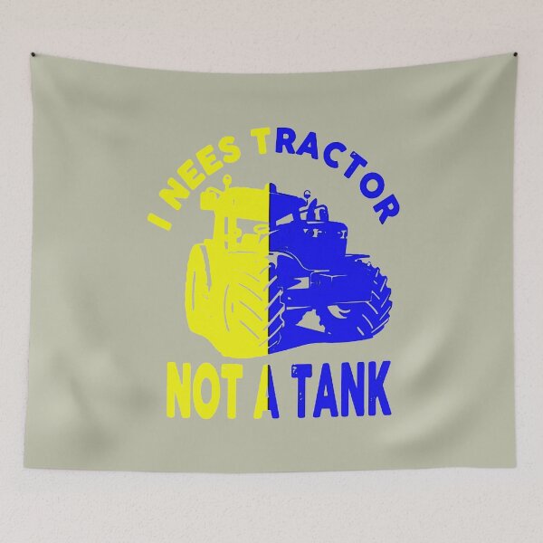 Item preview, Ukrainian Farmer Meme I NEES TRACTOR NOT A TANK designed and sold by DavidsonHello.