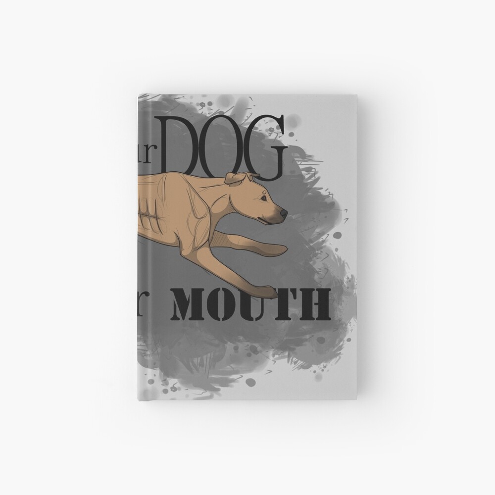 Run Your Dog Not Your Mouth American Pit Bull Terrier Fawn Hardcover Journal