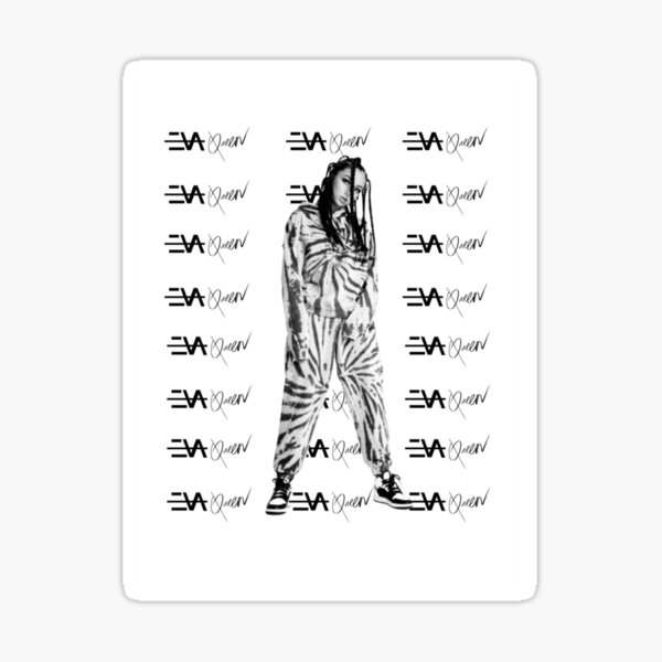 Eva queen - Portrait noir et blanc classique Sticker