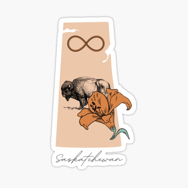 Item preview, Saskatchewan Prairie Lily Buffalo Metis Indigenous  designed and sold by LetterheadShop.