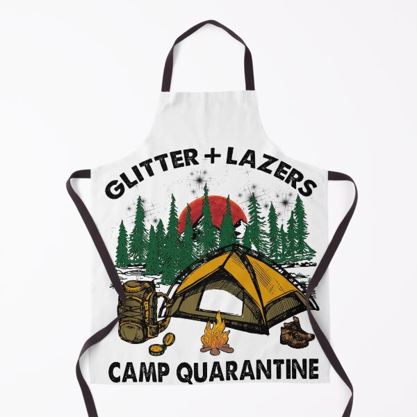 Item preview, Camp quarantine with glitter and lazer, fun camping design designed and sold by GeradoSadow.