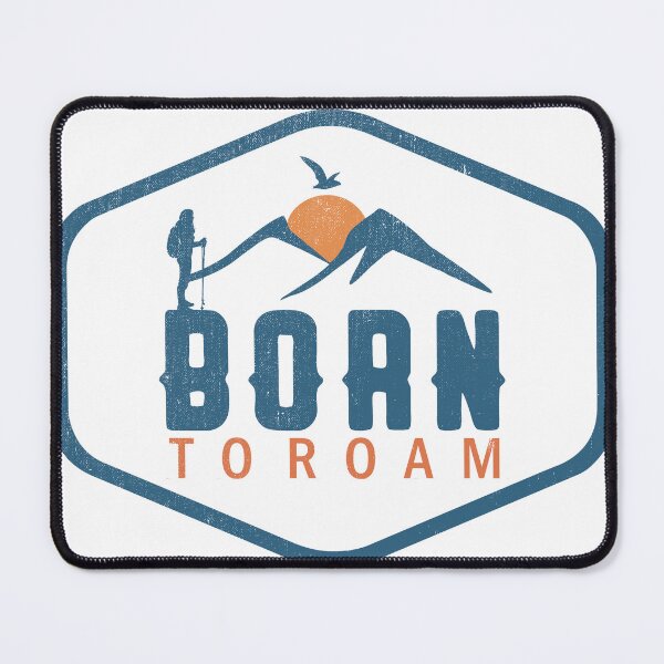 Item preview, BORN TO ROAM - motivational quote for hikers, hiker quote, simple design designed and sold by GeradoSadow.