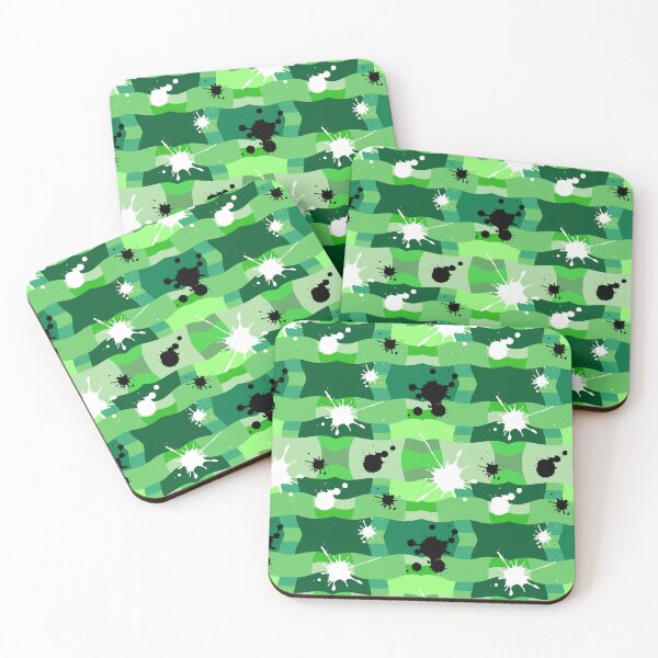 Item preview, Green Camouflage with Black and White Ink Spots Pattern designed and sold by quinellie.