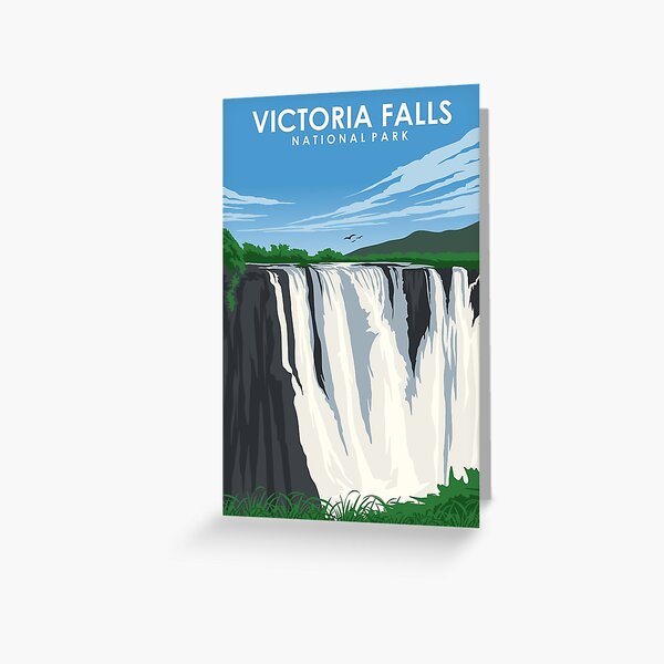 Item preview, Victoria Falls National Park Zambia Africa Travel Poster designed and sold by Stadify.