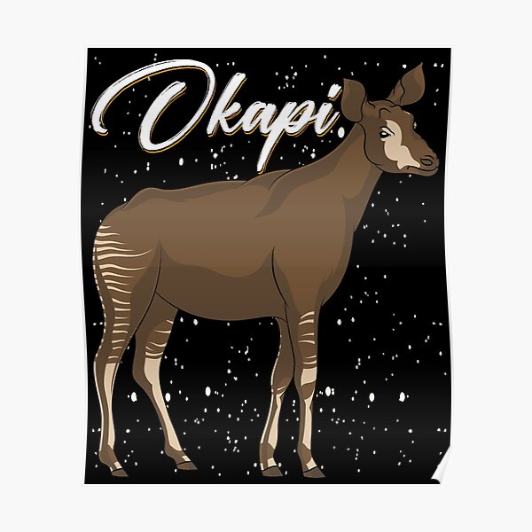 Póster «Zoológico africano Animal Wildlife Okapi» de bestshirtdesign |  Redbubble