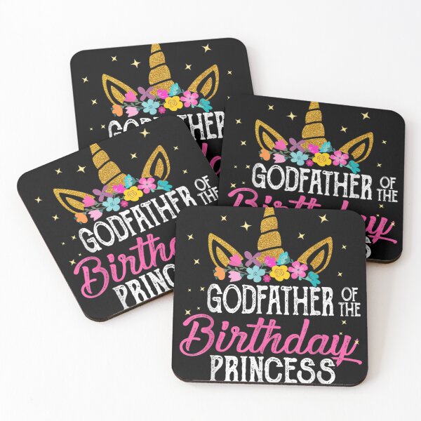 Item preview, Godfather Of The Birthday Princess Father Girl Unicorn Bday designed and sold by DKshowmaker.