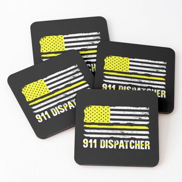 Item preview, 911 Dispatcher Shirt USA Yellow Thin Gold Line designed and sold by AlabaBernat.