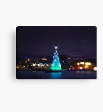 Geelong Floating Christmas Tree Canvas Print