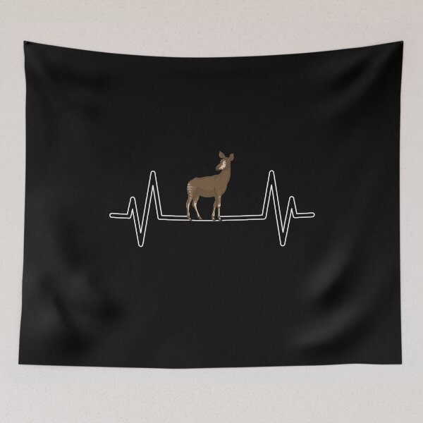 Item preview, Okapi Heartbeat Safari Lover African Animal Okapi designed and sold by bestshirtdesign.