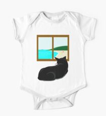 Landscape and cat One Piece - Short Sleeve