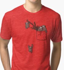 Pocket Sloth Family Tri-blend T-Shirt