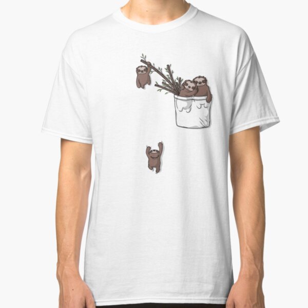 Pocket Sloth Family Classic T-Shirt