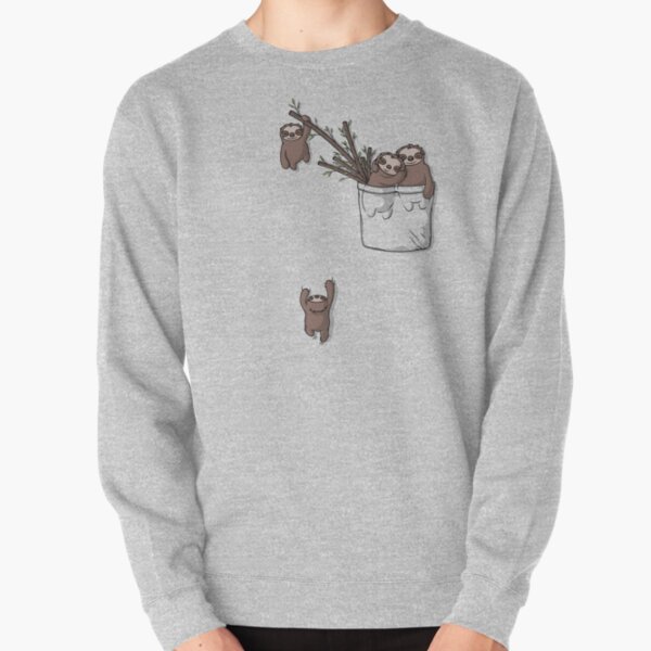Pocket Sloth Family Pullover Sweatshirt