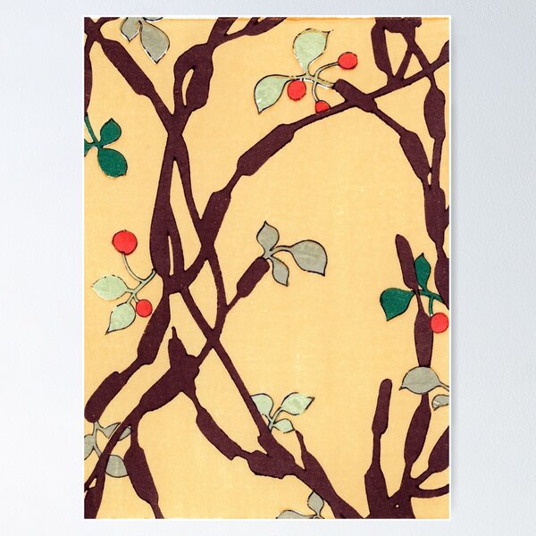 Item preview, Japanese  ukiyo-e illustration  by Furuya Korin,Vintage Yellow Leaves Woodblock Print,Decorative  Botanical,japan,traditional japanese art,famous japanese artists, ukiyoe, designed and sold by Tamas Das.