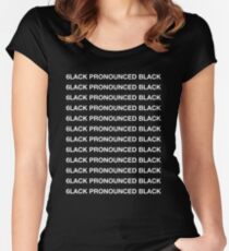 6LACK PRONOUNCED BLACK SHIRT TEE Women's Fitted Scoop T-Shirt
