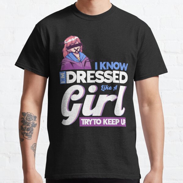 Femboy Crazy Maid Anime Boy Aesthetic Crossdressing Premium T-Shirt