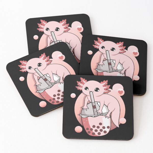 Item preview, Cute Kawaii Axolotls lover boba tea bubble tea designed and sold by AlabaJuan.