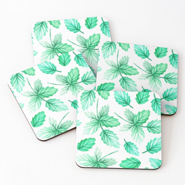 Item preview, Green leaf pattern. Watercolor drawing. designed and sold by Trilisti.