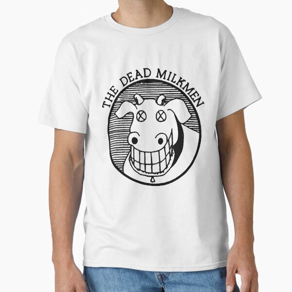 Vista previa del artículo con la obra «DEAD MILKMEN VACA LOGO BLANCO Vaca adulta con licencia», diseñado y vendido por AlabaJuan.