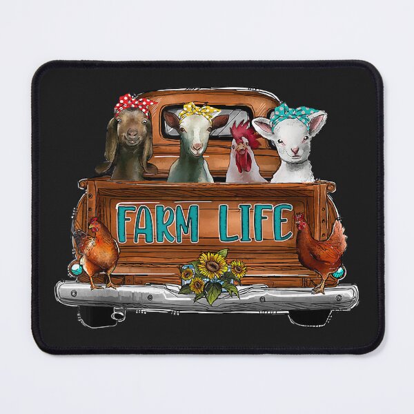 Item preview,  Cow Chicken Goat Farm Animal Vintage Truck  designed and sold by BrettPorter2612.