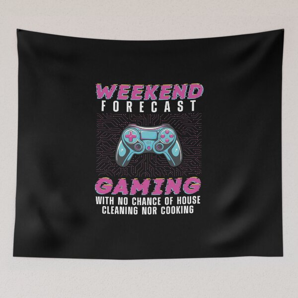 Item preview, Weekend Forecast Gaming Funny Computer Geek Online Gamers designed and sold by StrongShirts.
