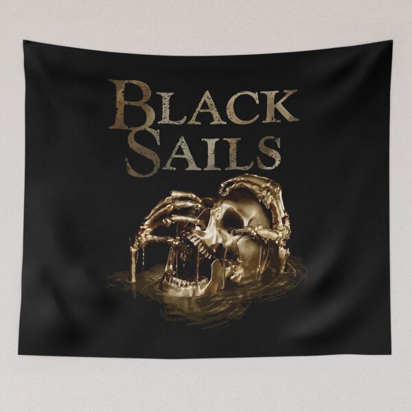 Item preview, Mens Womens Black Sails Golden Skull Logo Gifts For Movie Fans designed and sold by Nicolafranecki.