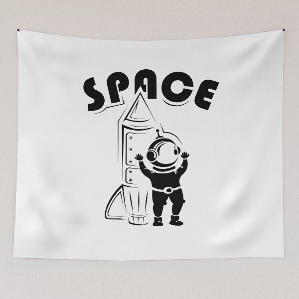 Item preview, Rocket in space with funny astronaut - rocket comic designed and sold by AndreMi.