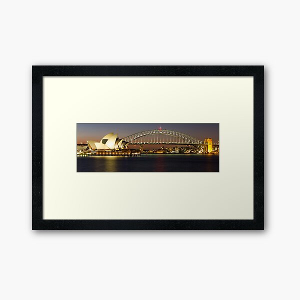 Sydney's Famous - Harbour Bridge & Opera House Framed Art Print