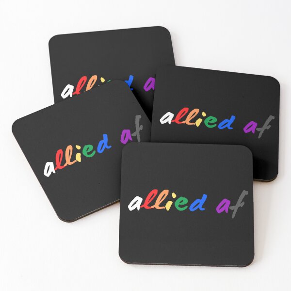 Item preview, Allied af Allies. LGBTQ Ally Pride designed and sold by Subtle Pride Shop.