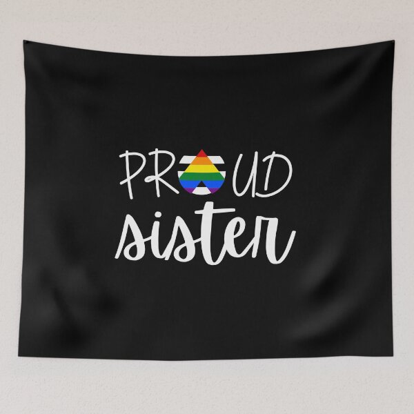 Item preview, Proud Sister Allies. LGBTQ Ally Pride designed and sold by Subtle Pride Shop.