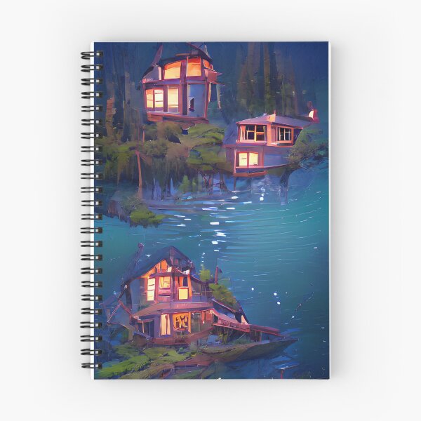Aperçu de l'œuvre Cabanes du lac créée et vendue par Angrypuncake.