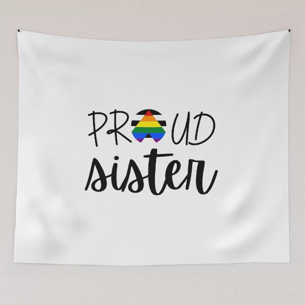 Item preview, Proud Sister Allies. LGBTQ Ally Pride designed and sold by Subtle Pride Shop.