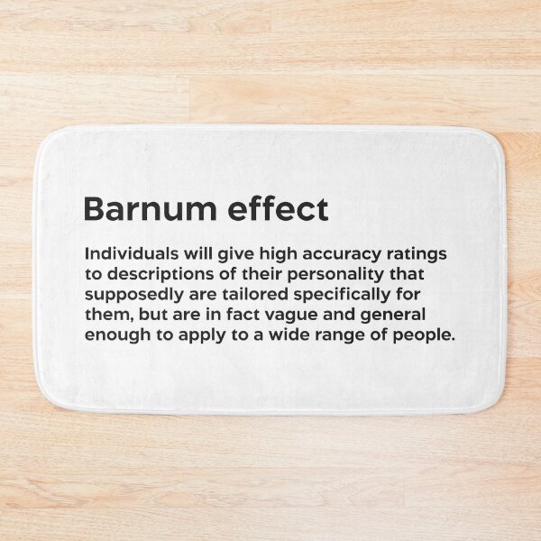 Item preview, Barnum effect black designed and sold by EdimQuotes.