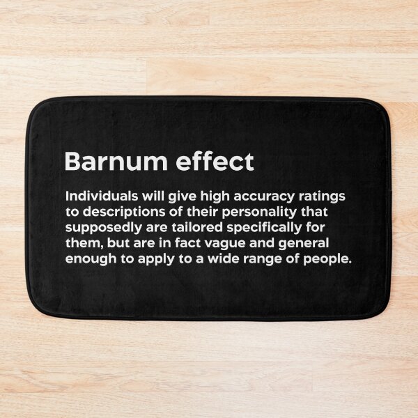 Item preview, Barnum effect white designed and sold by EdimQuotes.